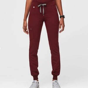 Figs Burgundy Zamora Jogger Scrub Pants